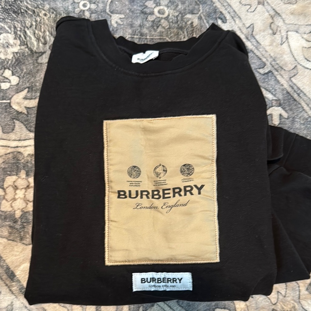 Burberry Black and Tan Logo T-Shirt